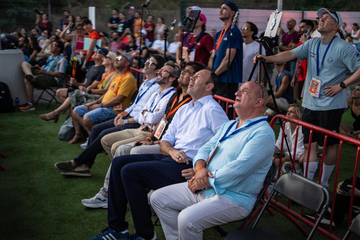Ambiente durante la competición de escalada de velocidad de la Copa de Europa