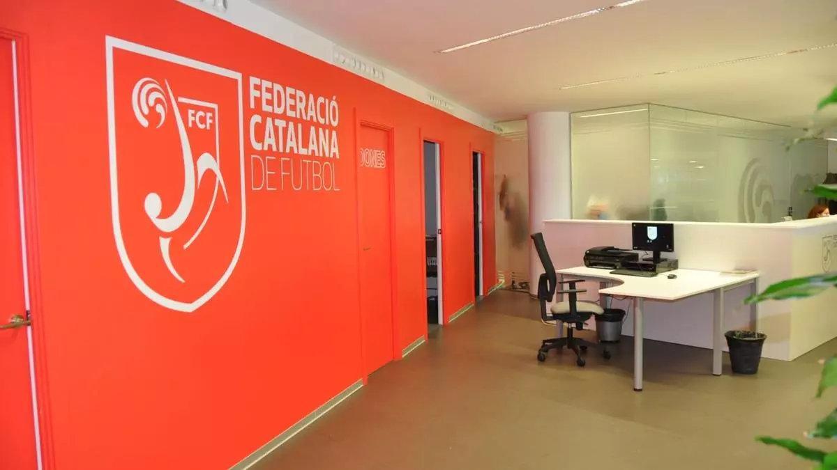 Una imagen de la sede de la Federación Catalana de Fútbol en Barcelona.
