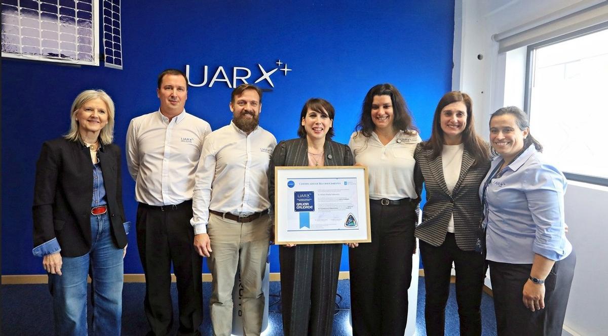 La conselleira de Economía e Industria, María Jesús Lorenzana, durante la visita