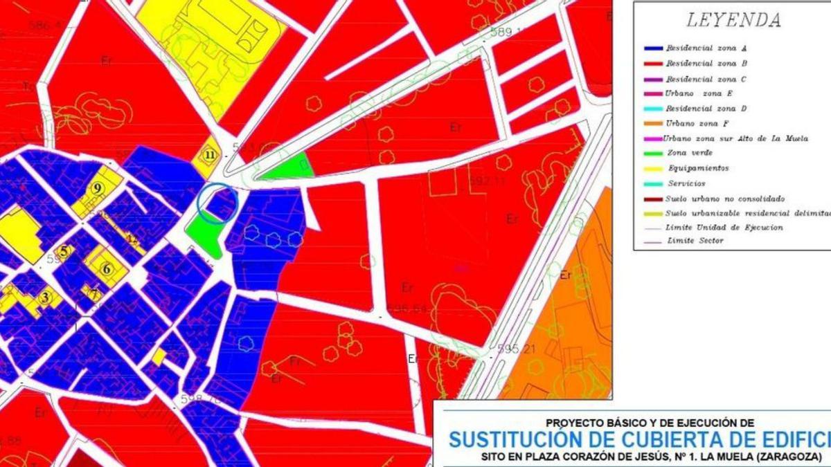 Ubicación del cuartel en el que se va a sustituir la cubierta. | SERVICIO ESPECIAL