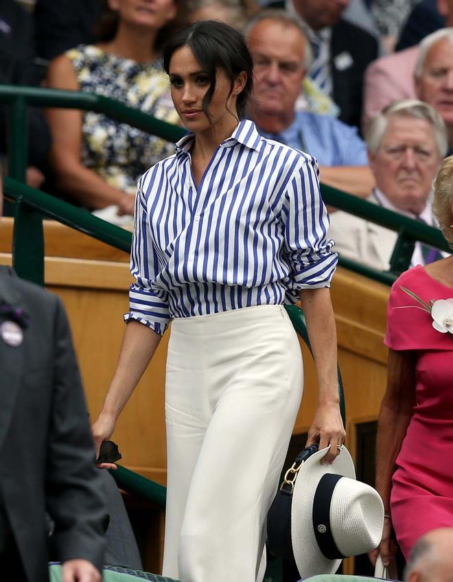 Meghan Markle, con sombrero en la final femenina de Wimbledon