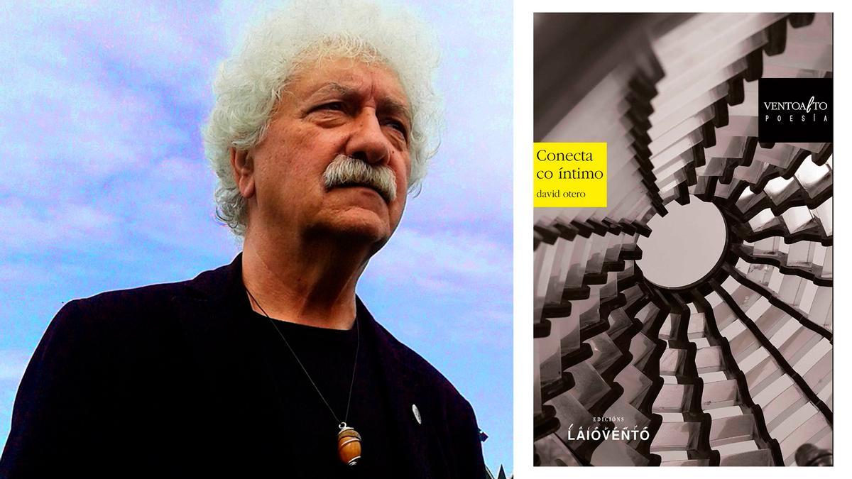 El escritor David Otero y la portada de su nuevo libro.