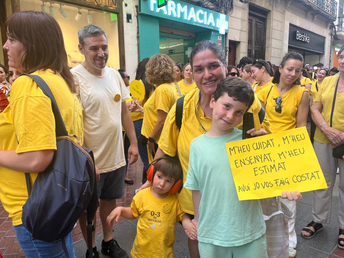 La manifestación del sector educativo 0-3 en imágenes