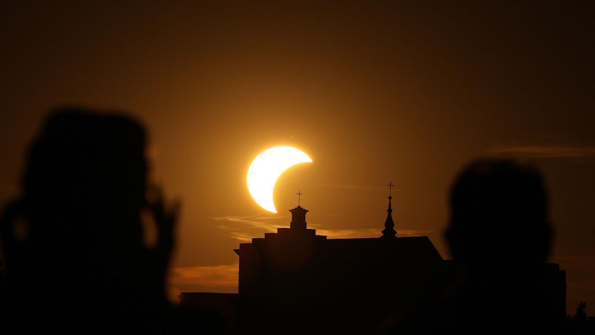 El eclipse visto desde Islandia