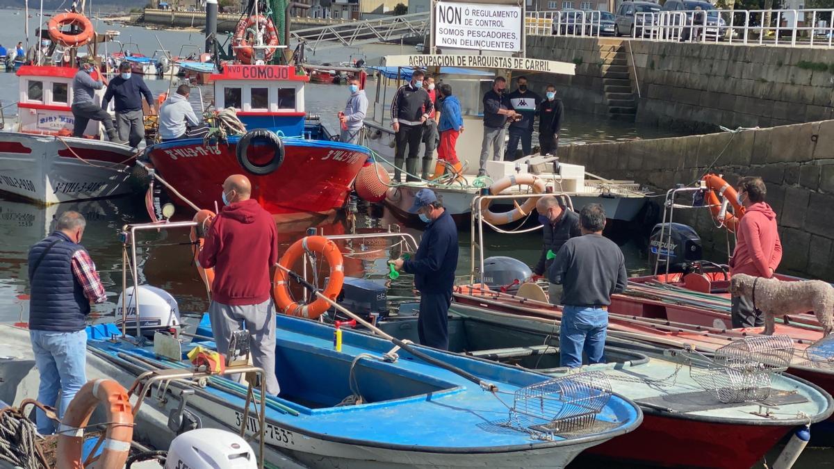 La protesta en Carril, donde sonaron las bocinas con fuerza.