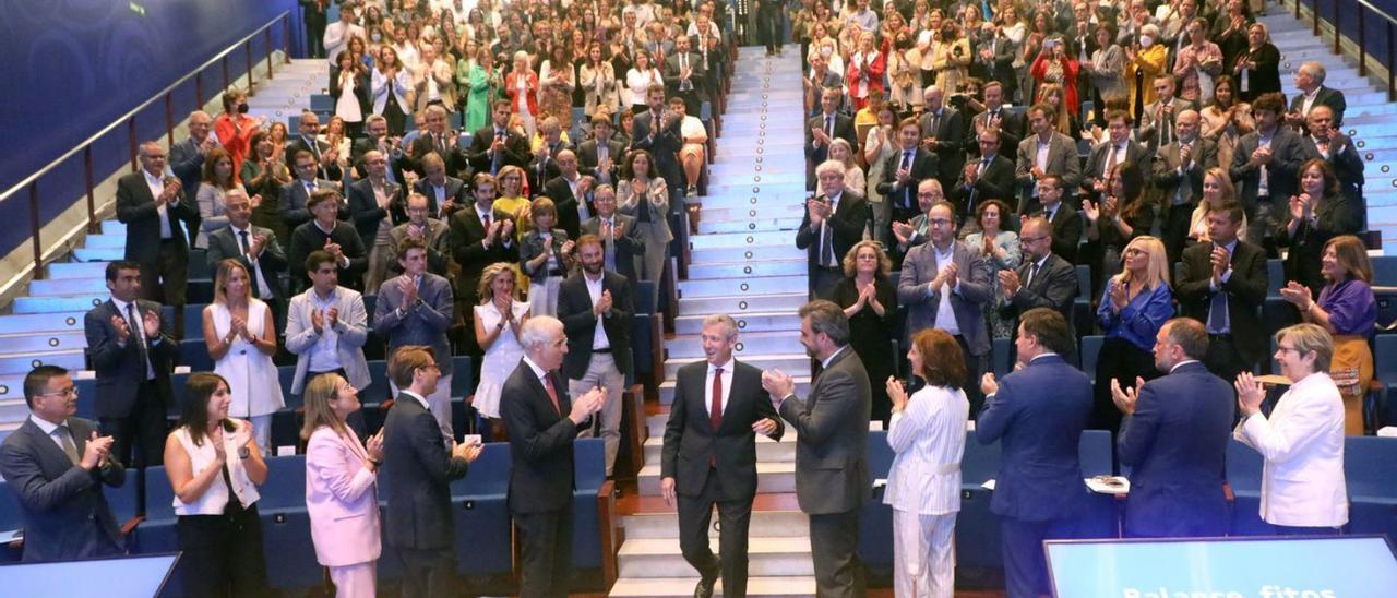 Encuentro del Gobierno gallego de balance de hitos y objetivos, ayer en Santiago. |   //  XOÁN ÁLVAREZ