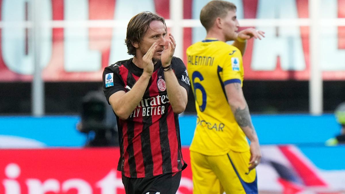 Luka Modric, con el AC Milan