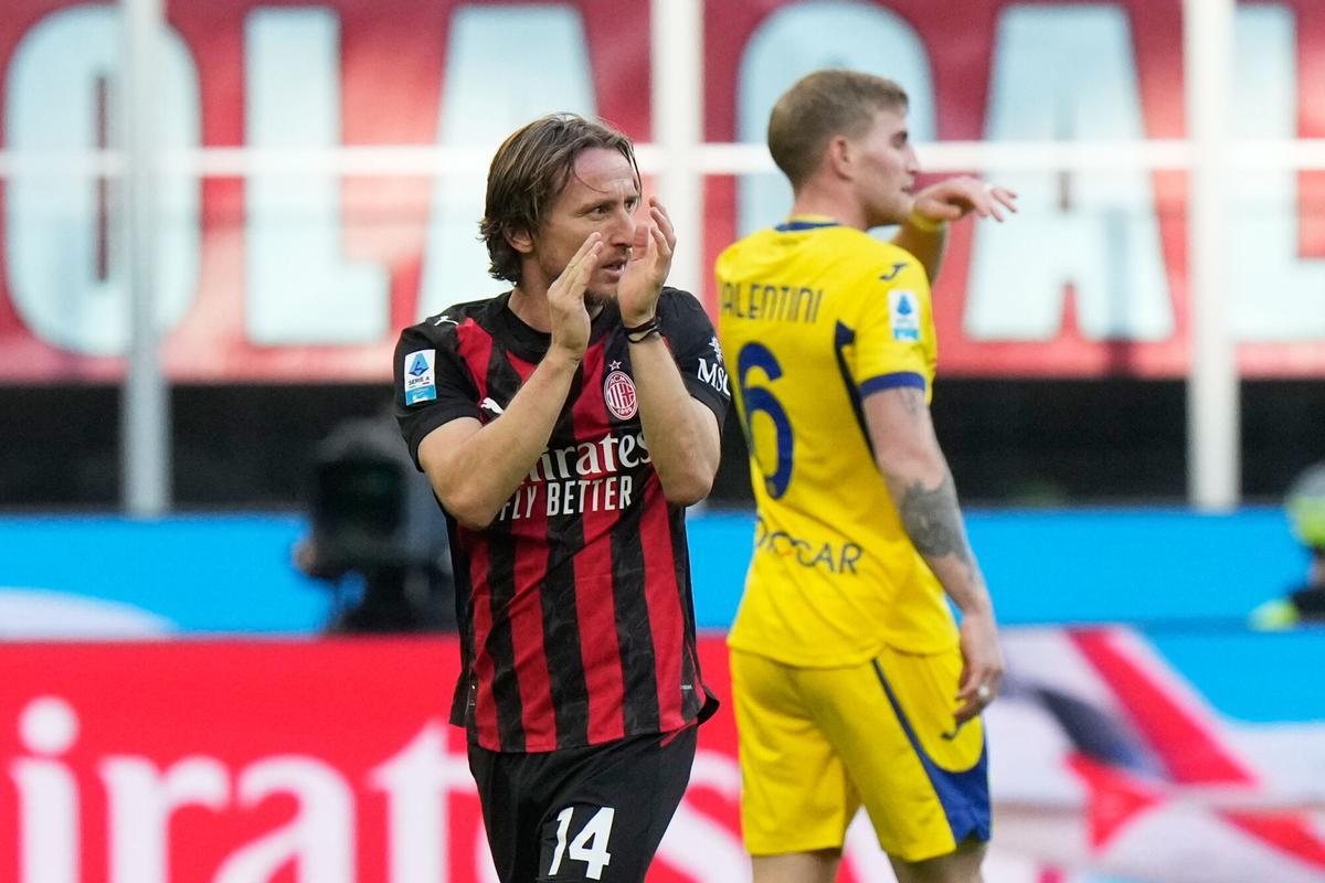 Luka Modric, con el AC Milan