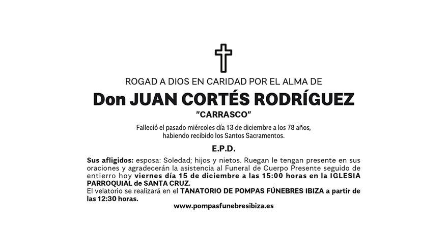 Esquela Juan Cortés Rodríguez