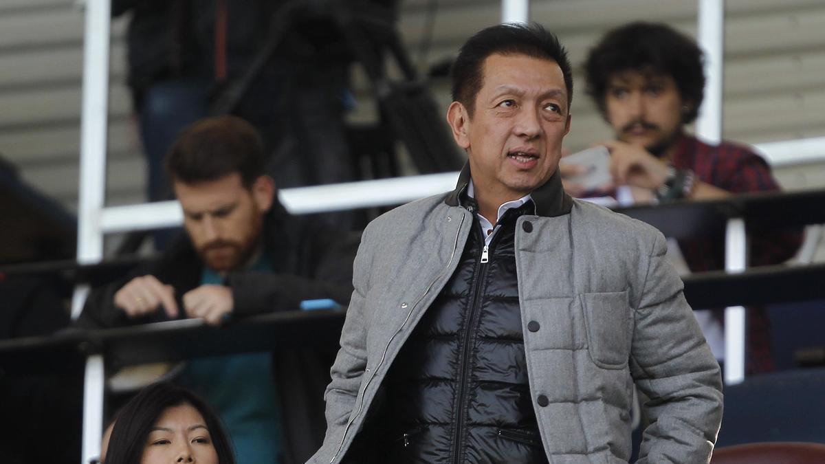 Peter Lim, en un partido entre el Valencia CF y el Getafe CF en Mestalla