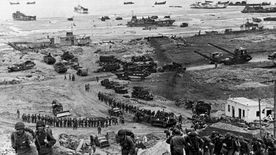 Imagen del histórico Desembarco de Normandía.