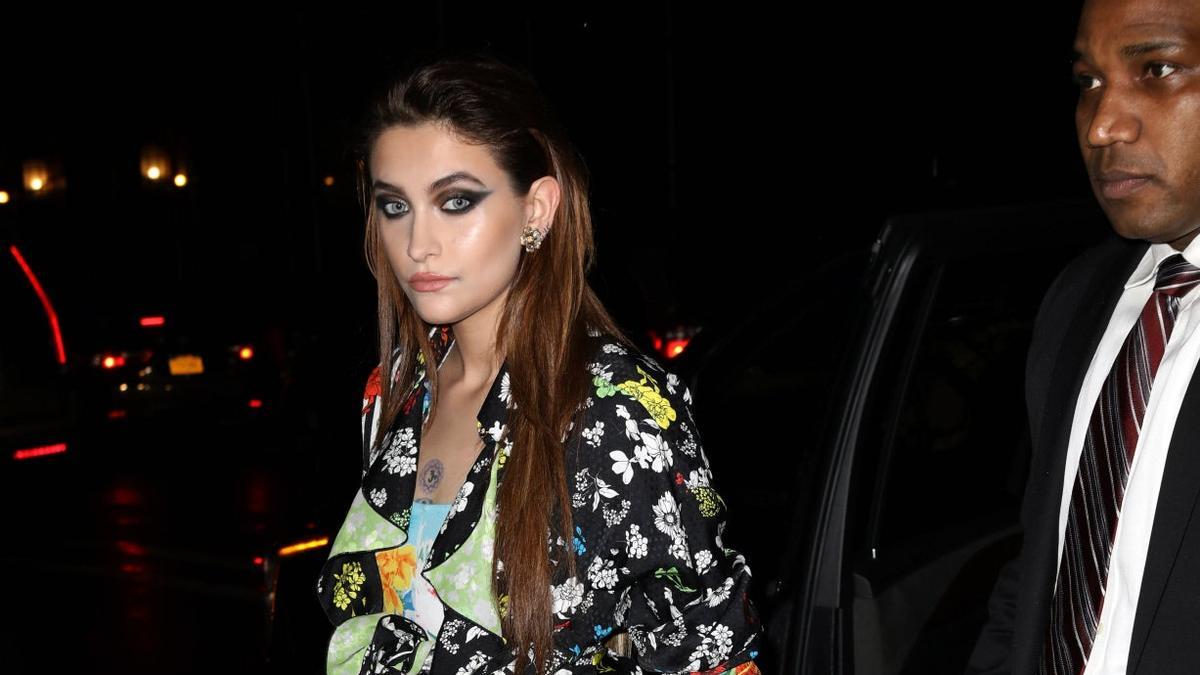 Paris Jackson en la Versace Collection in New York