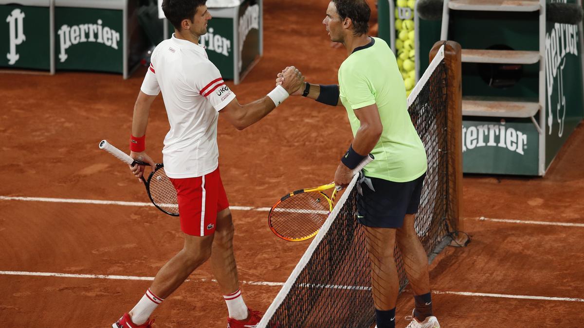 Novak Djokovic y Rafa Nadal.