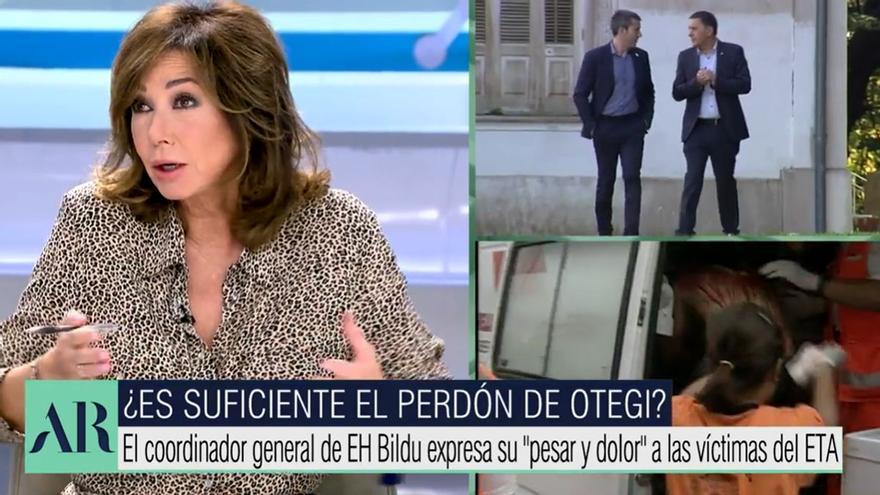 Ana Rosa, tras las palabras de Otegi a las víctimas de ETA: &quot;No hay mucho que celebrar&quot;