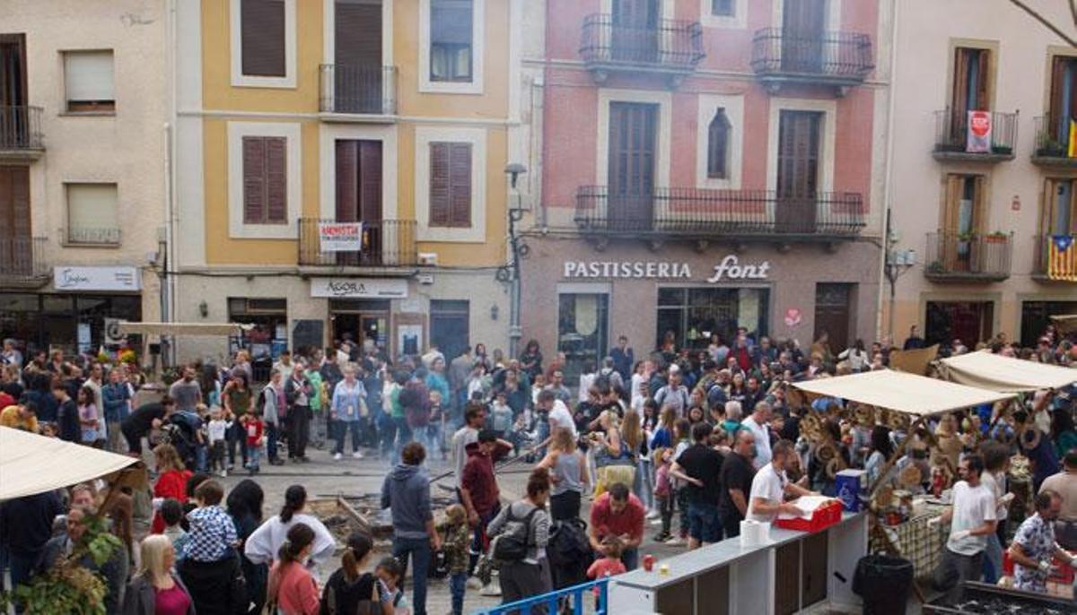 Una activitat a Viladrau durant la Fira de la Castanya, en una edició anterior.