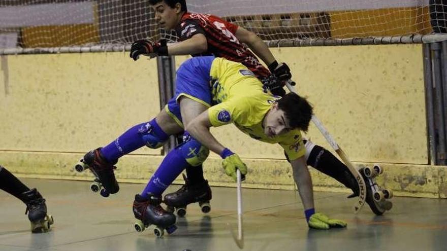 Una acción del Asturhockey-Noia.