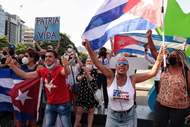 Manifestación por la libertad en Cuba