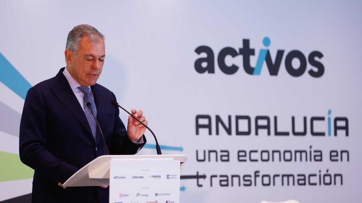 El alcalde de Sevilla, José Luis Sanz, durante su participación en el Foro "Andalucía, una economía en transformación".