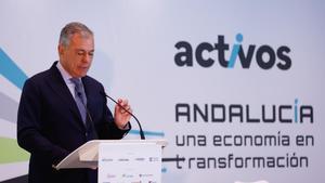 El alcalde de Sevilla, José Luis Sanz, durante su participación en el Foro Andalucía, una economía en transformación.
