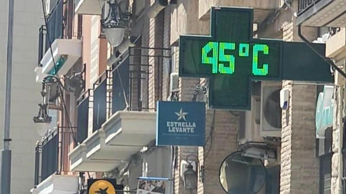 Orihuela alcanza temperaturas de 45 grados