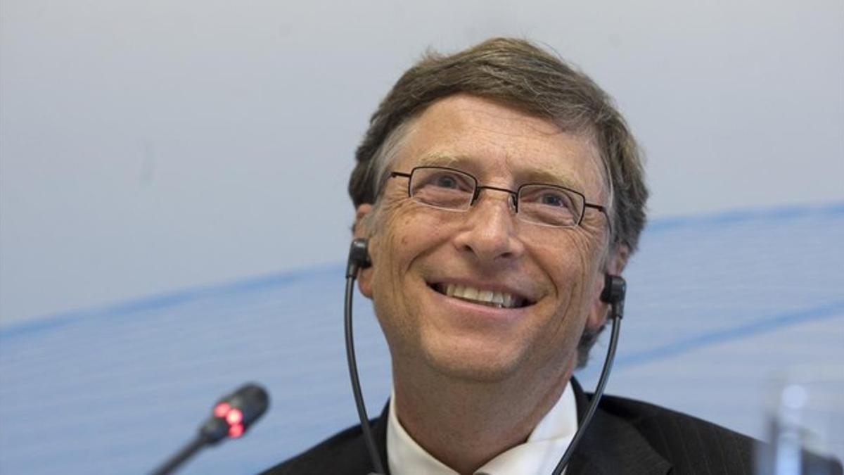 Rueda de prensa de Bill Gates en el Cosmo Caixa.