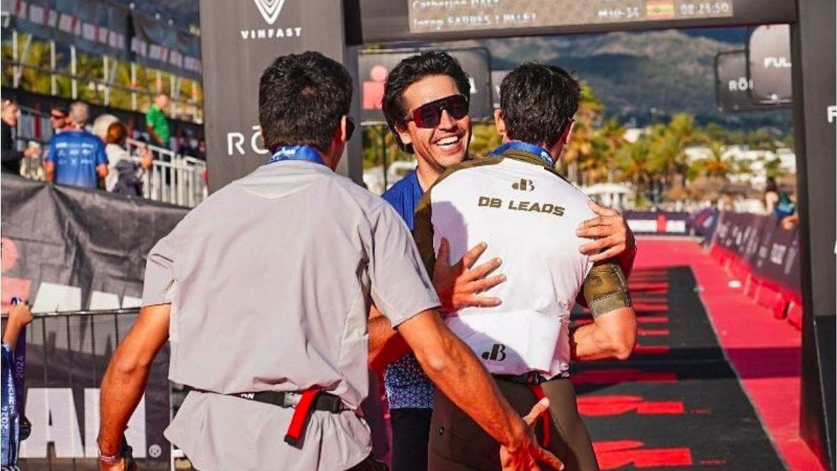 Josep Farrés, al concluir la media Iron Man en Marbella.