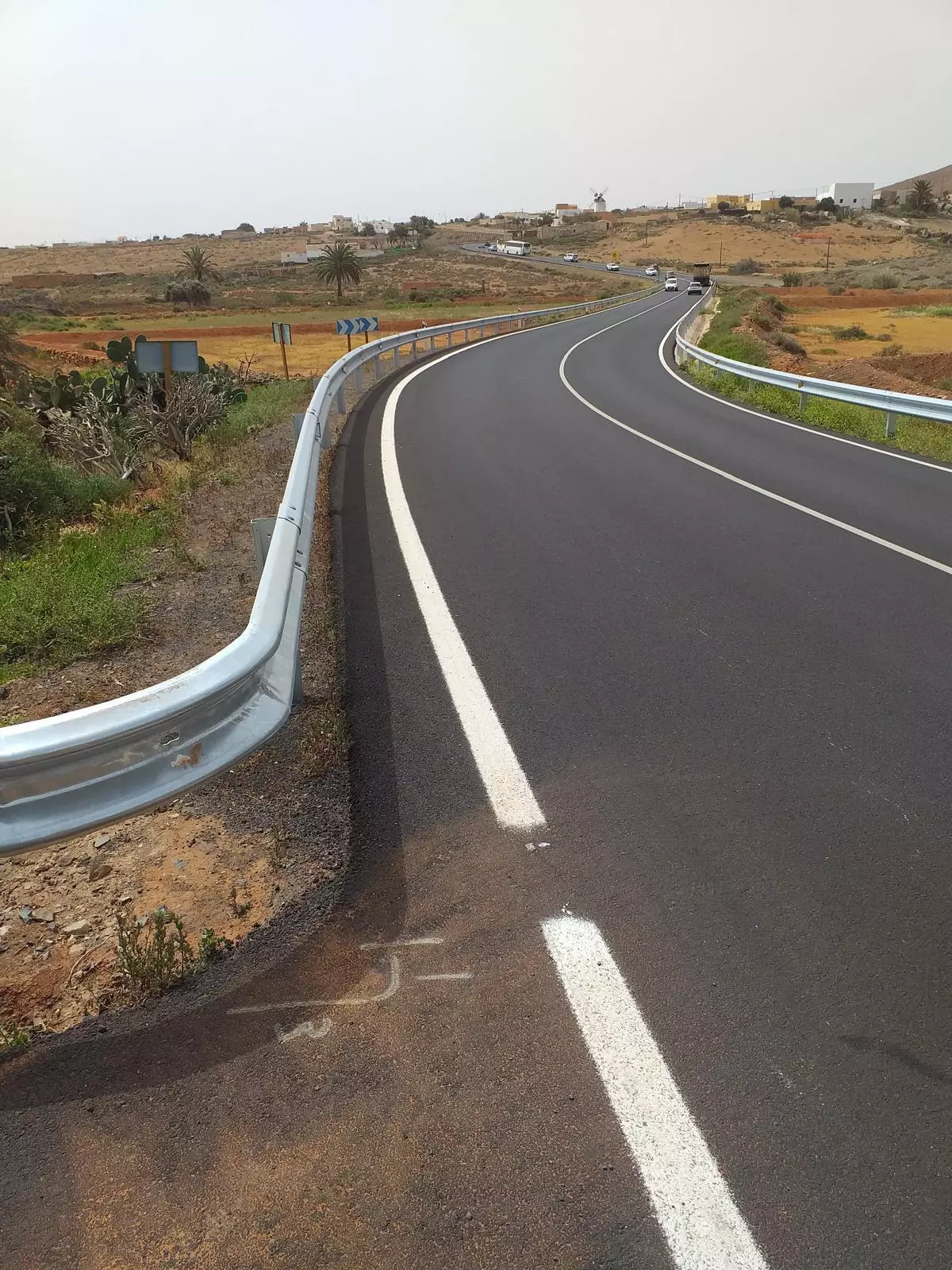 Fuerteventura finaliza el asfaltado y señalización horizontal entre Agua de Bueyes y Tiscamanita