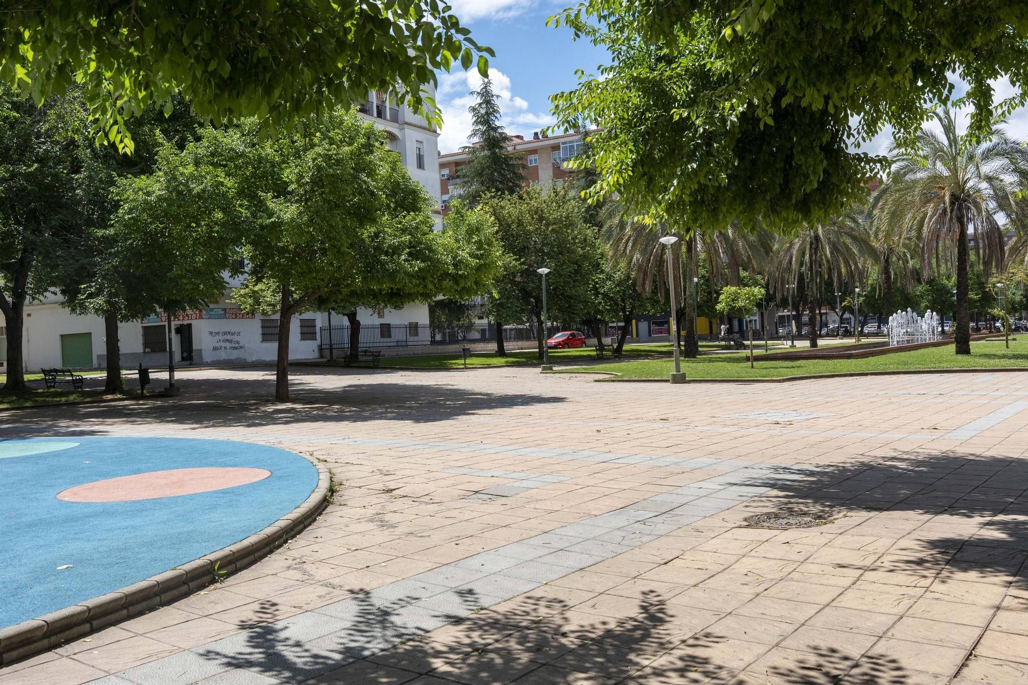 El parque Alconchel donde se celebrará la fiesta de la espuma.