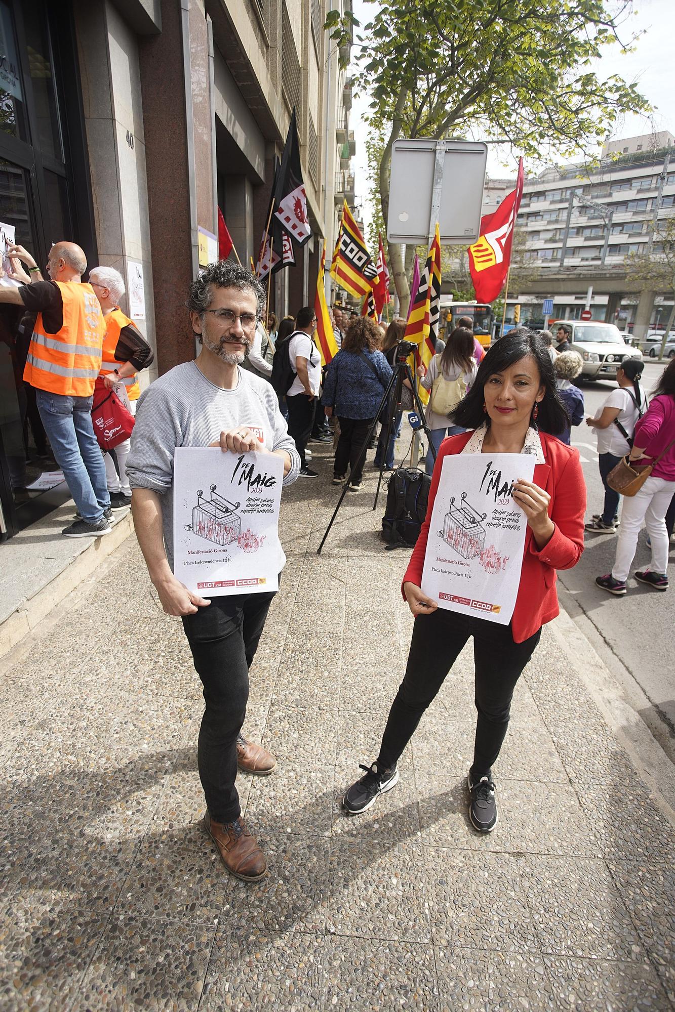 CCOO i UGT de Girona criden a manifestar-se l'1 de Maig contra la inflació i els beneficis que acumulen les empreses