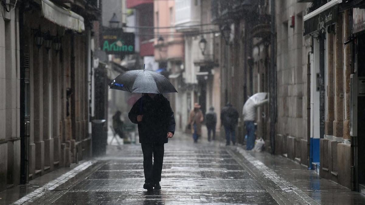Jornada lluviosa en A Coruña.
