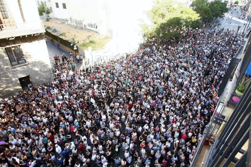 Manifestación contra la puesta en libertad de La Manada en Zaragoza