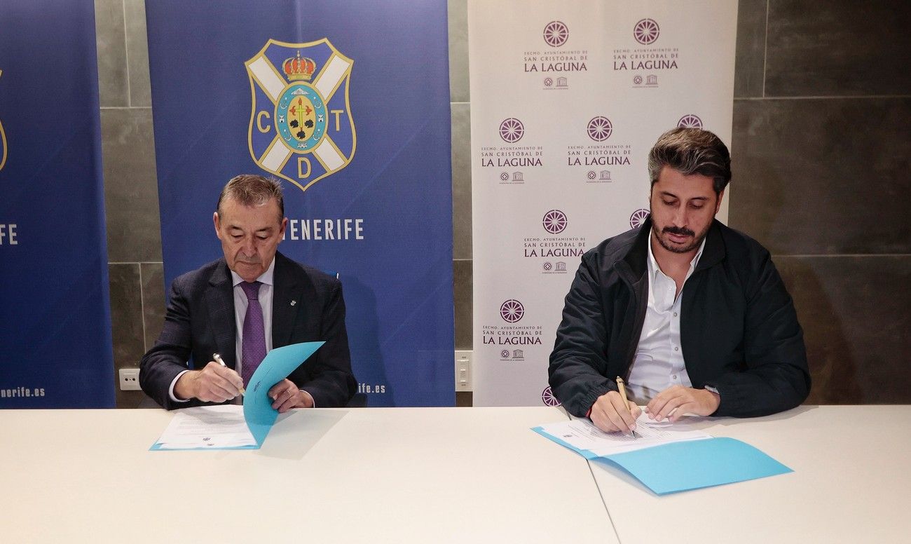 Acuerdo de colaboración ente el CD Tenerife y el Ayuntamiento de La Laguna