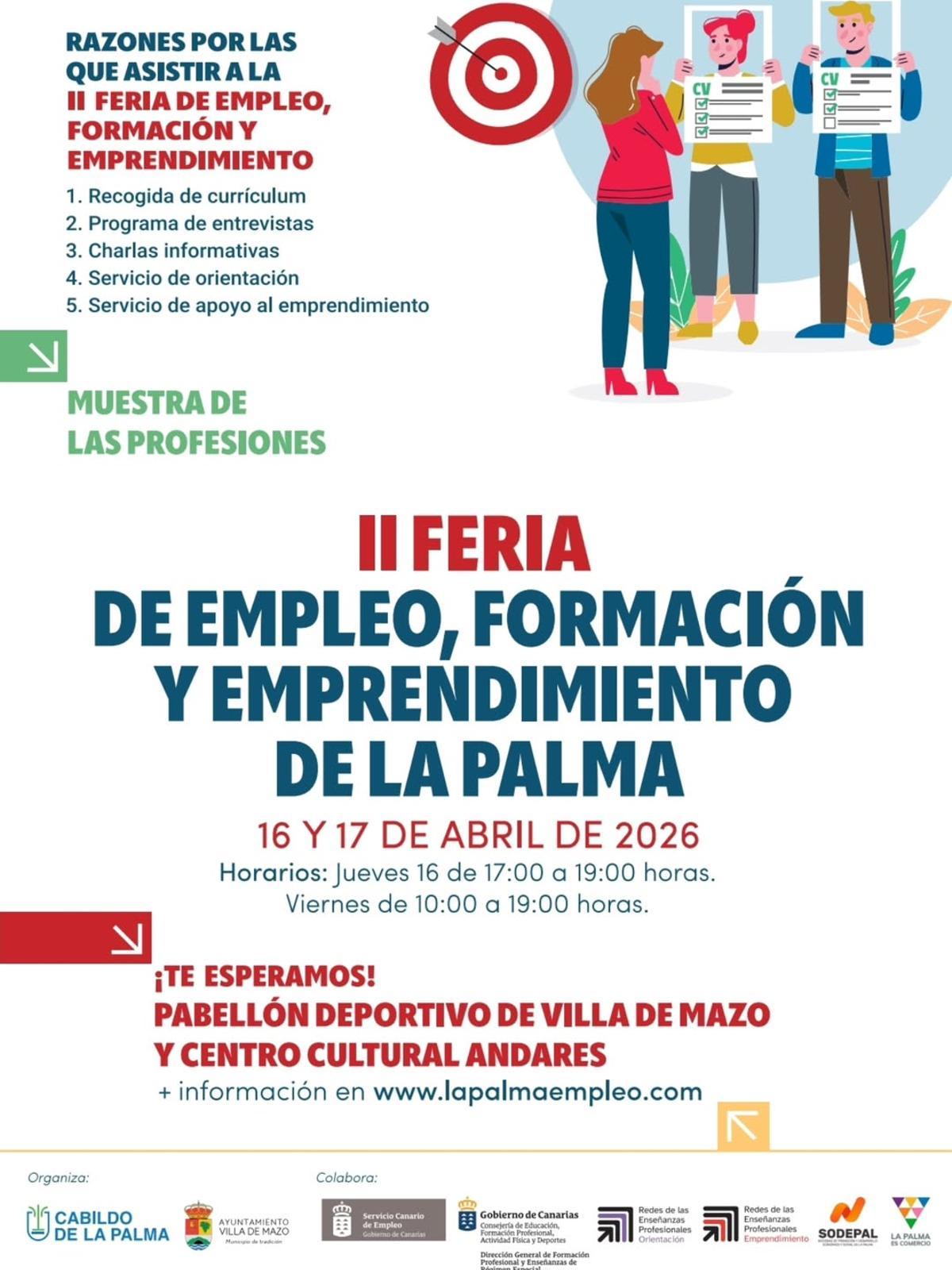 Cartel de la Feria Empleo.