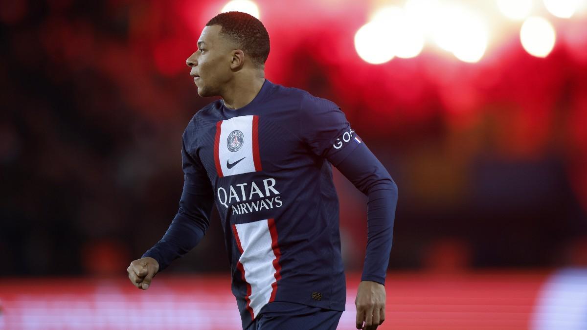 Mbappé, durante el partido