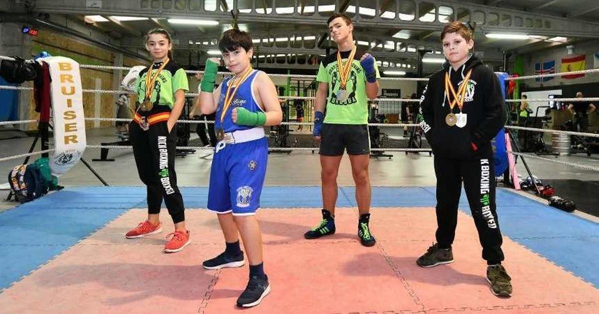 Los cuatro representantes del Club David Burgos en el Campeonato de España. // Gustavo Santos