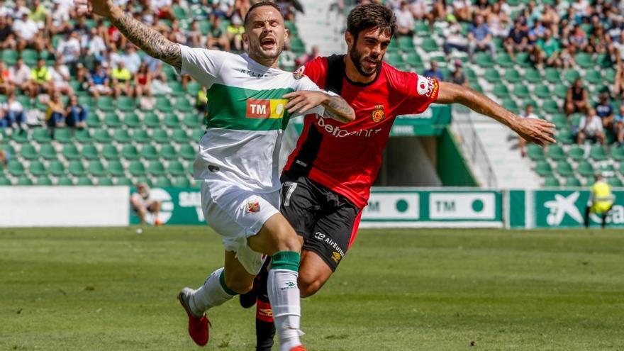 Iván Sánchez, durante un partido del Elche.