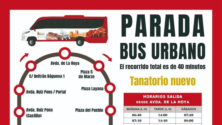 Buñol tendrá 3 nuevas paradas de Autobús Urbano por las tardes y los sábados por la mañana