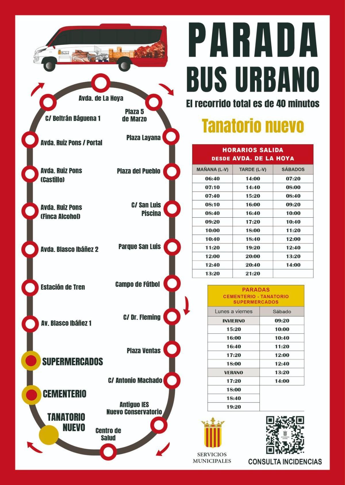Paradas autobús Buñol