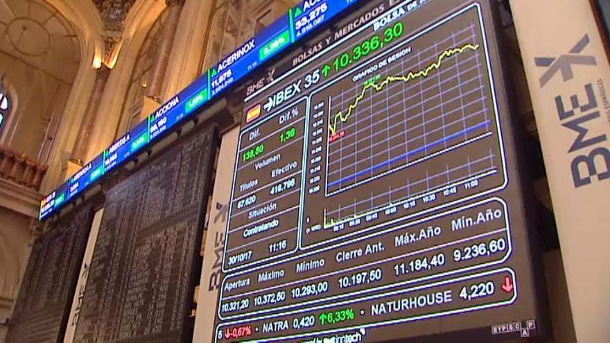 La Bolsa gana un 2,5% con el cambio de escenario en Cataluña