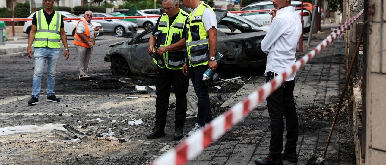 Consecuencias del ataque de Hamás a Ashdod (Israel).