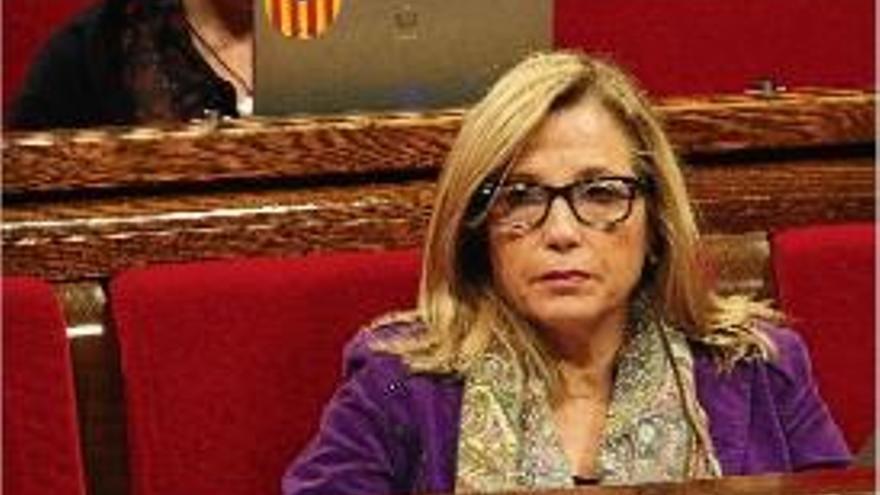 La vicepresidenta del Govern, Joana Ortega, ahir, al Parlament.