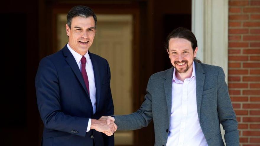 Sánchez e Iglesias, en una de sus reuniones.