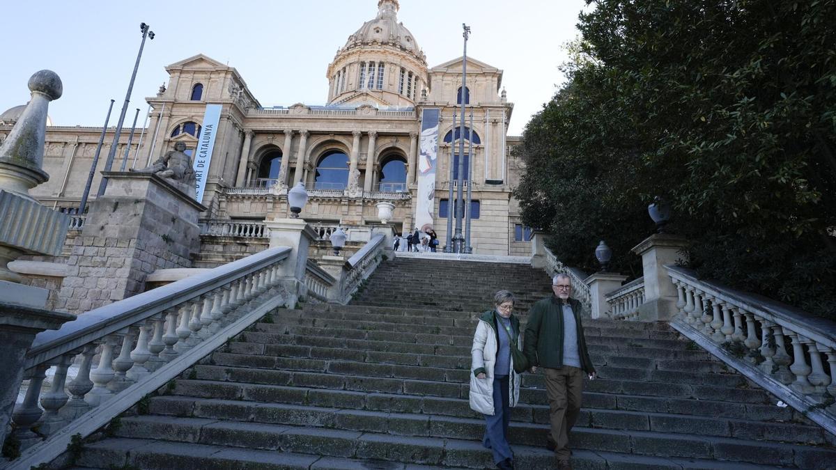 Vista del Palau Nacional, sede del MNAC