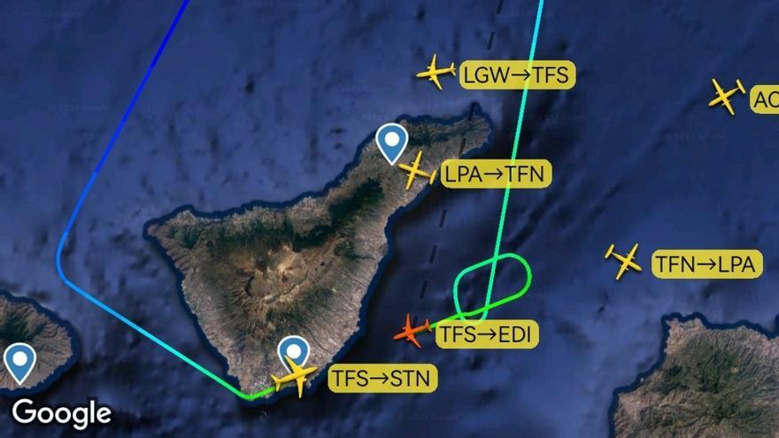 Un problema técnico obliga a retornar a Canarias a un vuelo que iba a Escocia