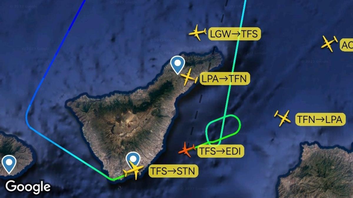 Un problema técnico obliga a retornar a Canarias a un vuelo que iba a Escocia.