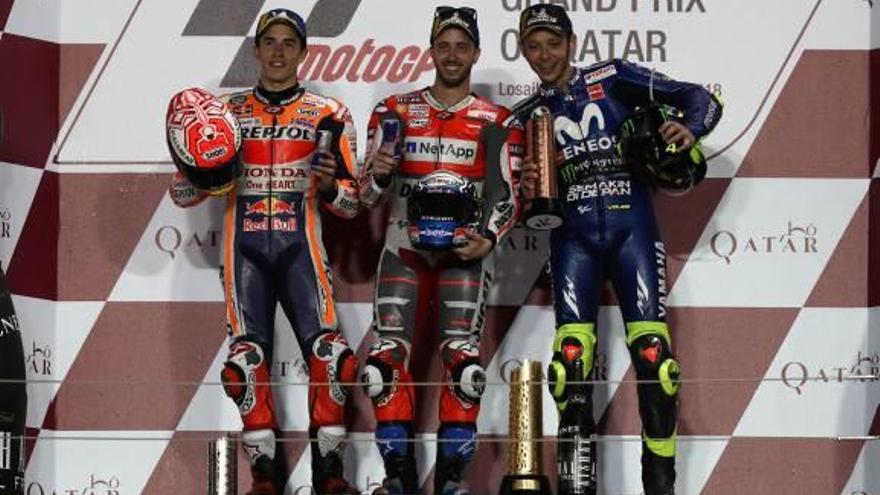 Victòria ajustada de Dovizioso davant Marc Márquez a Qatar