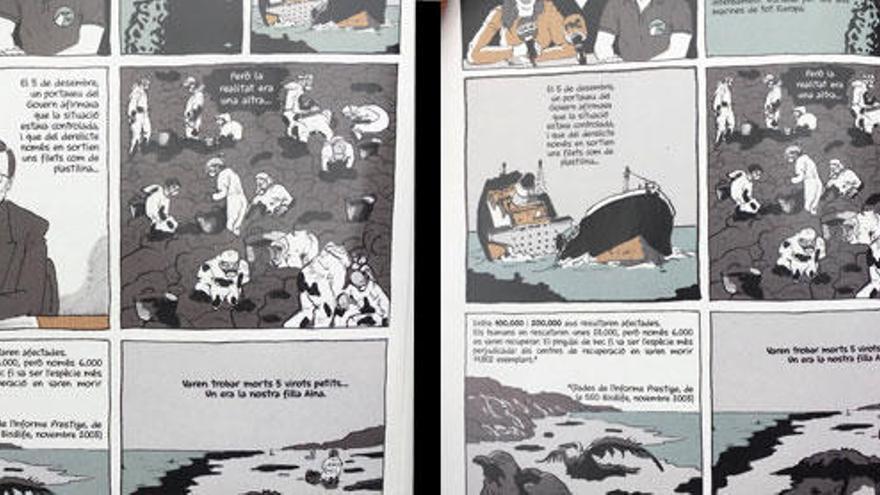 A la izquierda la imagen original del cómic. A la derecha la versión posterior a la prohibición