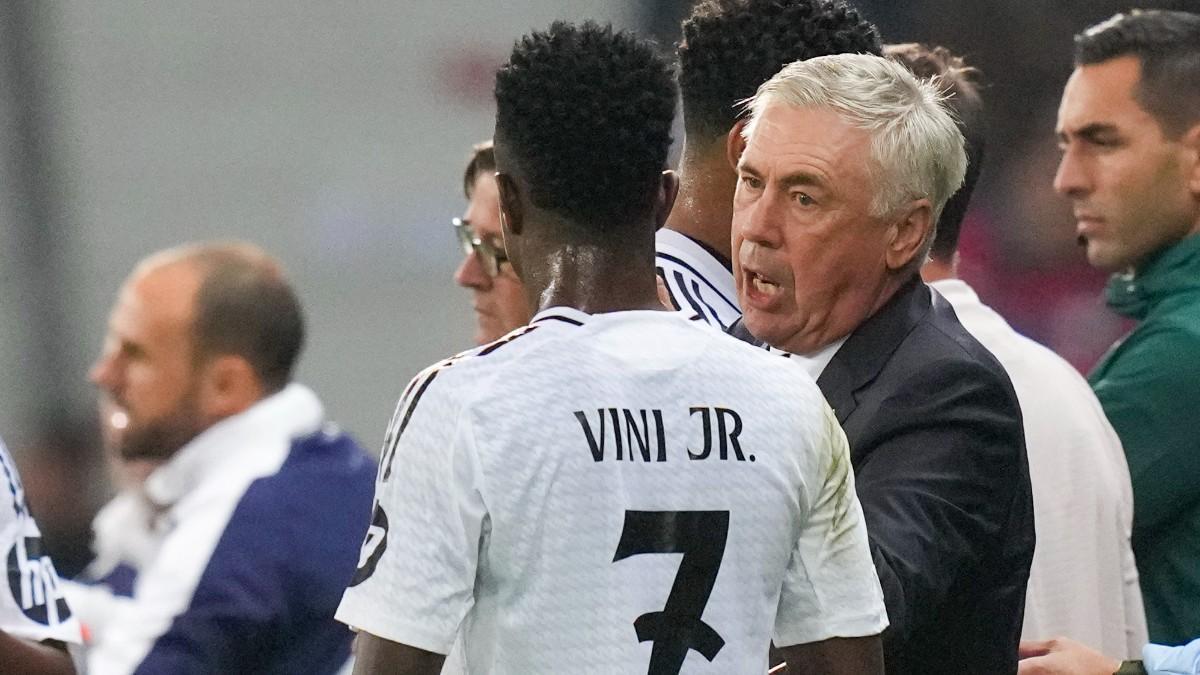 Enfado de Aancelotti con Vinicius