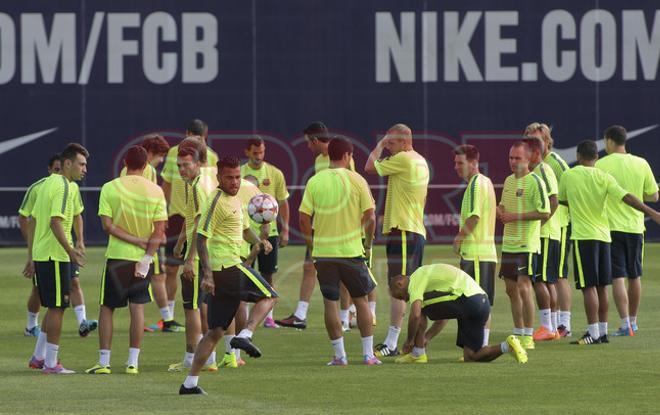 Las imágenes del entreno del Barça