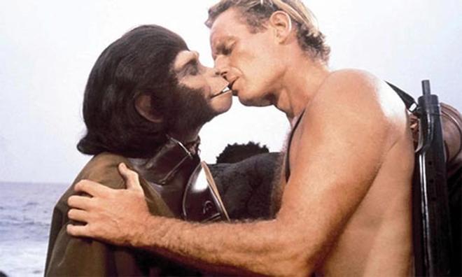 El inicio de la saga, El planeta de los simios, con Charlton Heston.
